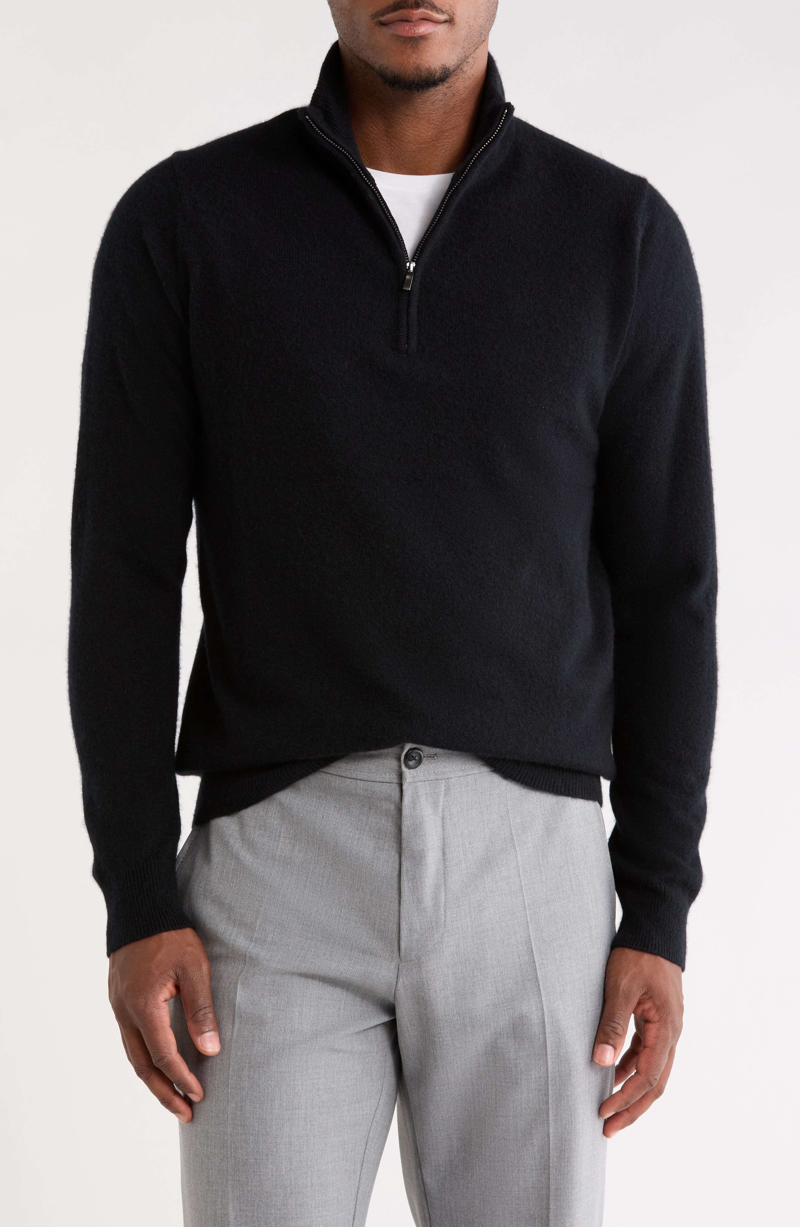 Cashmere Quarter Zip Sweater