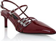 PHILIPP PLEIN Multi-Strap Mid-Heel Slingbacks 5 Women