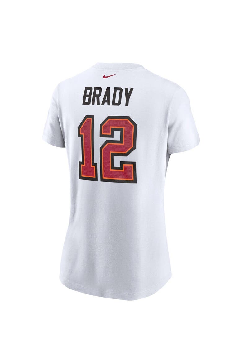 Women's Nike Tom Brady White Tampa Bay Buccaneers Name & Number T-Shirt, Alternate, color, White