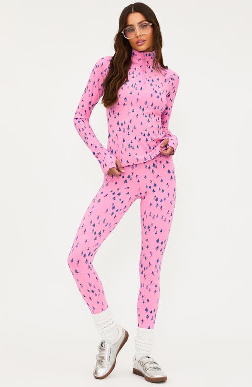 Beach Riot Kamara Print Half Zip Pullover In Pink