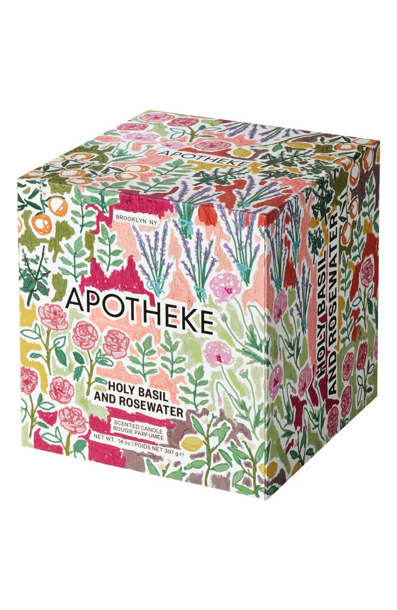 APOTHEKE Holy Basil & Rosewater 2-Wick Concrete Candle, Alternate, color, 