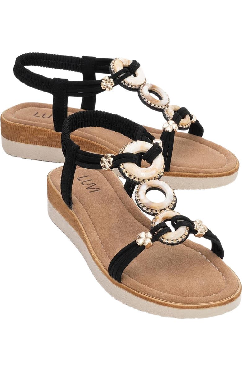 Prologue Shoes JUNES Buckle-Embellished Sandal, Alternate, color,