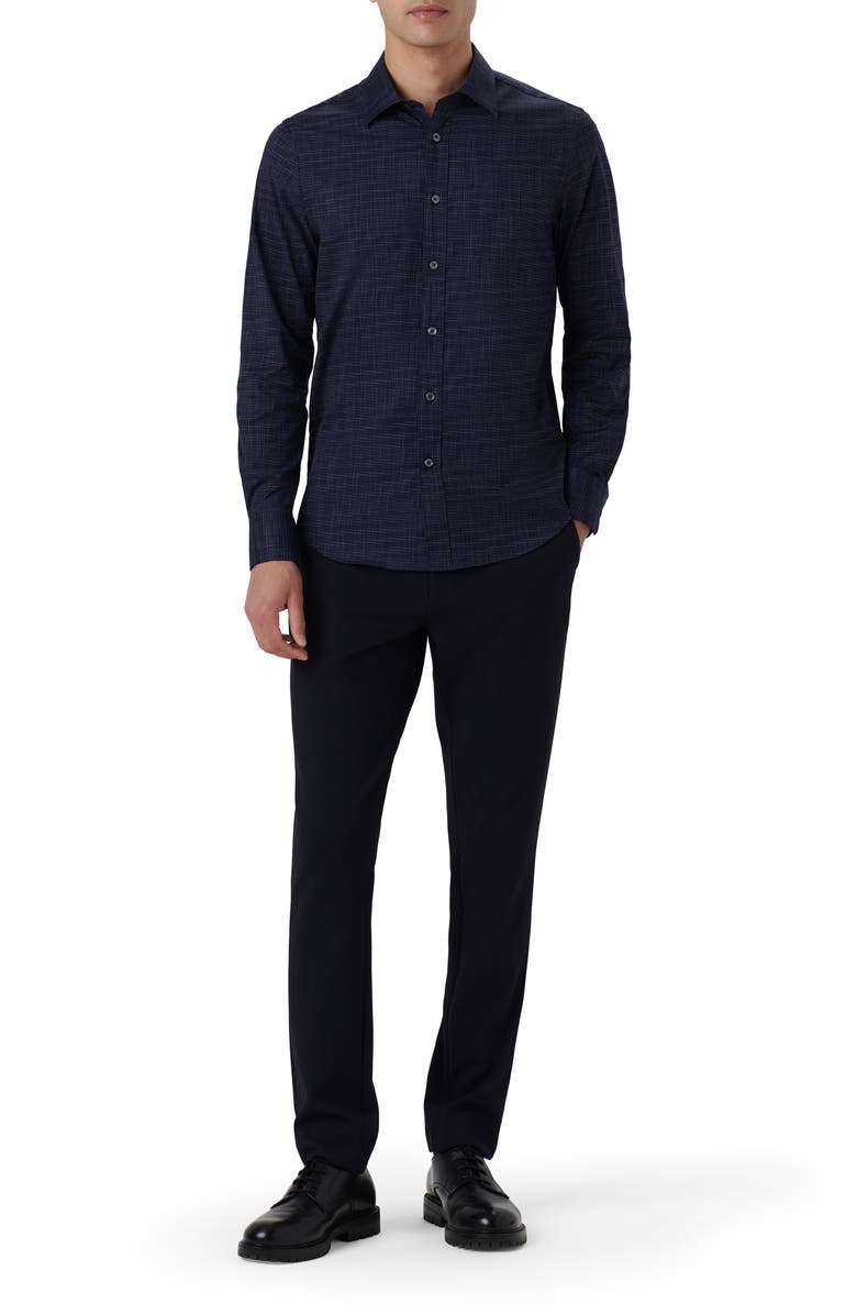 Bugatchi Julian Shaped Fit Print Button-Up Shirt, Alternate, color,