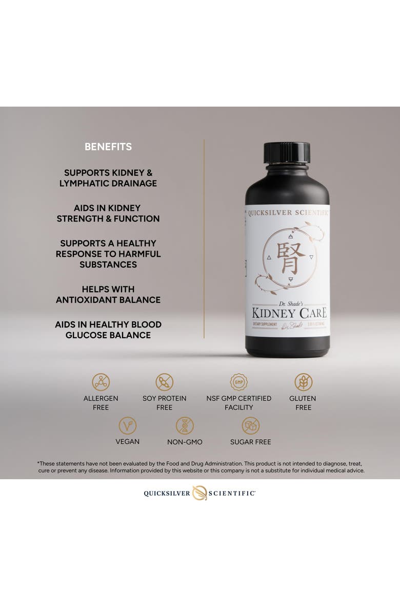 Quicksilver Scientific Kidney Care Astragaloside IV Goldenrod and Dandelion Leaf Supplement, Alternate, color, 