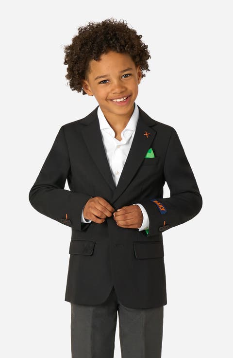 x Minecraft Kids' Daily Slim Fit Black Stretch Sport Coat (Toddler, Little Kid & Big Kid)