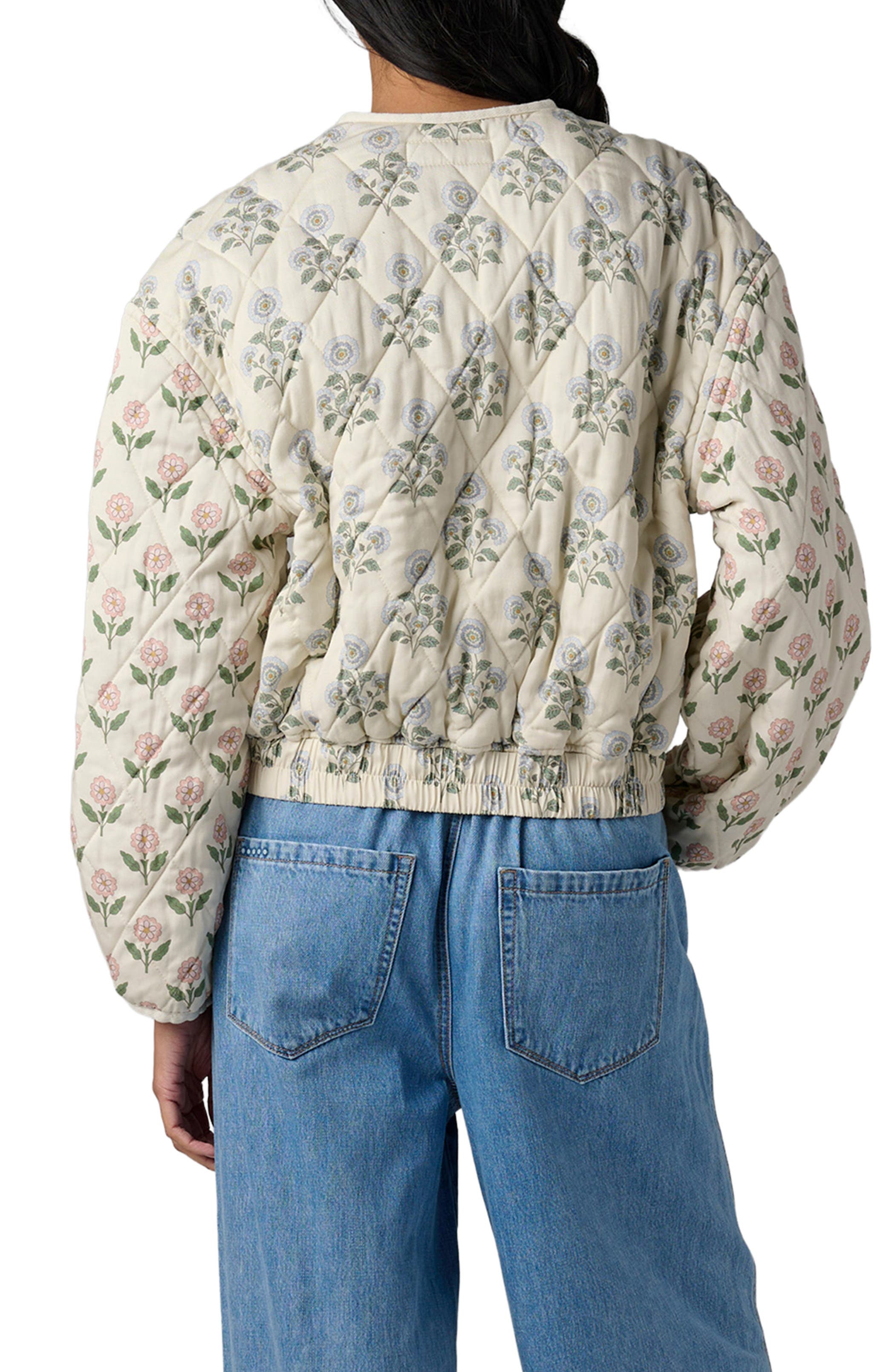 Floral Quilted Bomber Jacket - image 2