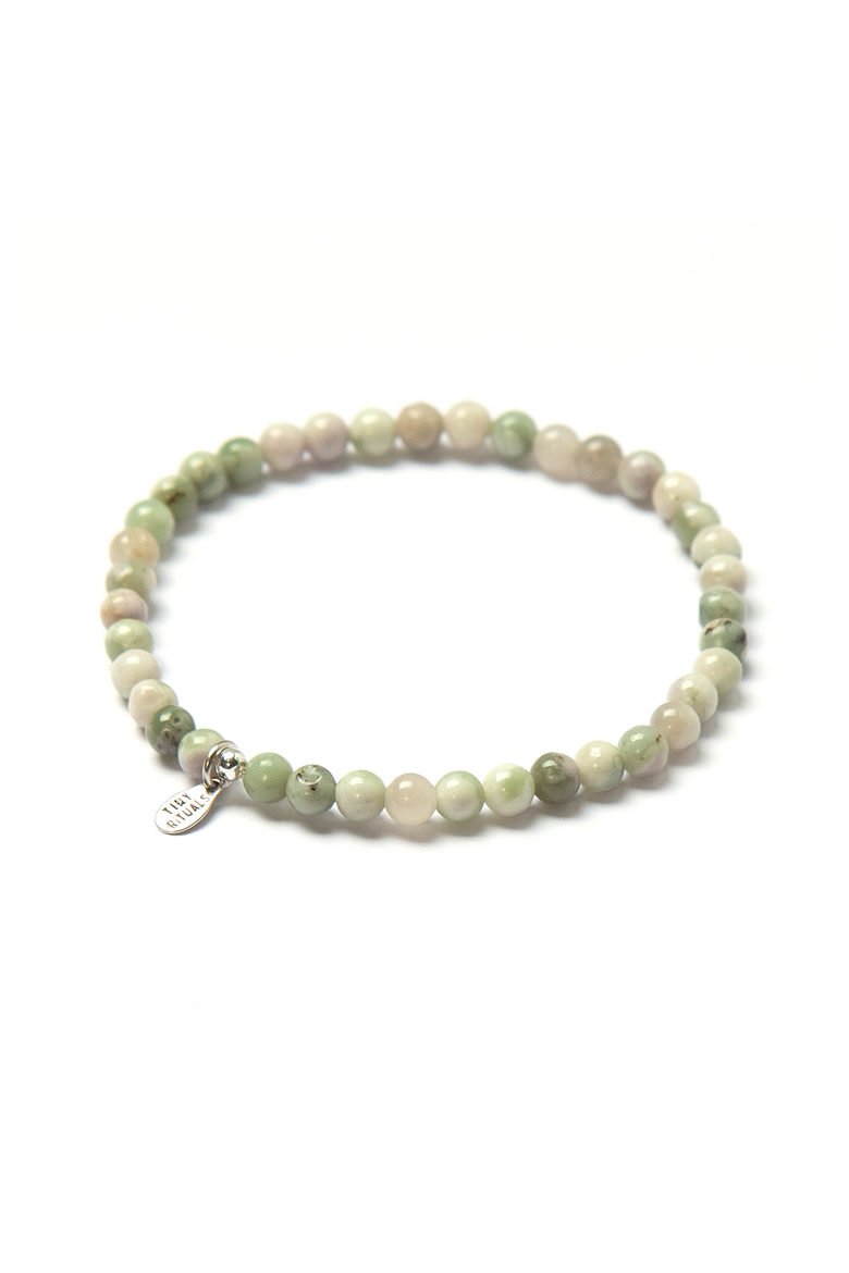 Peace Jade Energy Bracelet, Main, color, Light Green / Cream