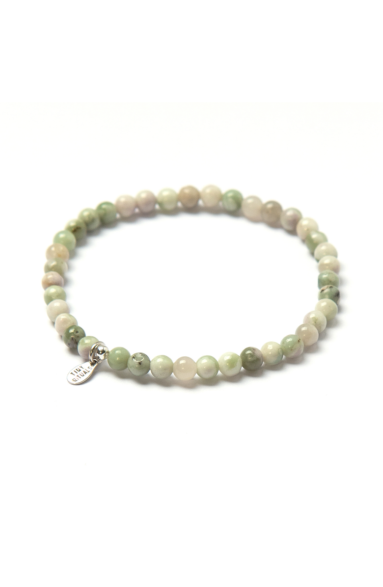 Tiny Rituals Peace Jade Energy Bracelet, Main, color, Light Green / Cream