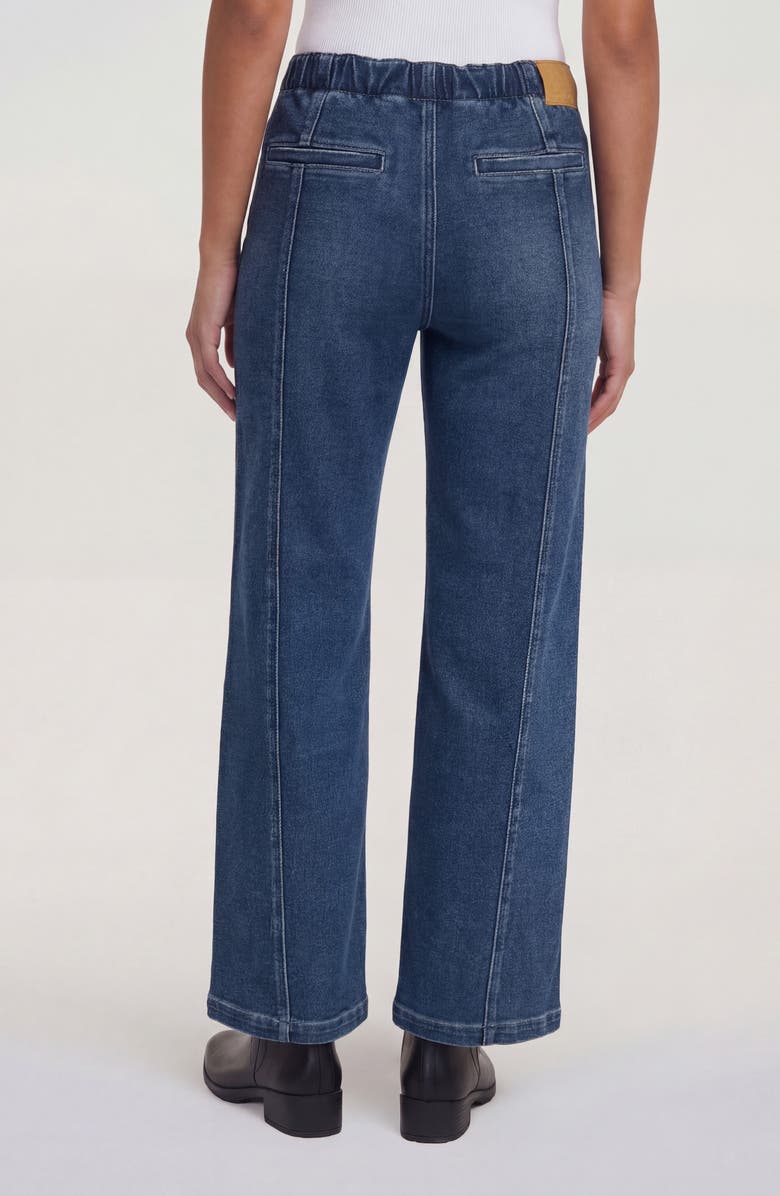 Sanctuary Denim Ekara Elastic Waist Slim Wide Leg Jeans, Alternate, color, Dark Wash