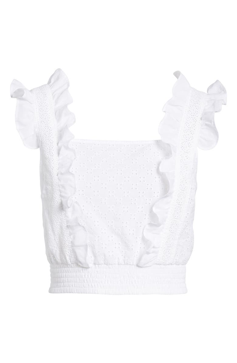 BP. Ruffle Eyelet Crop Top, Alternate, color, 
