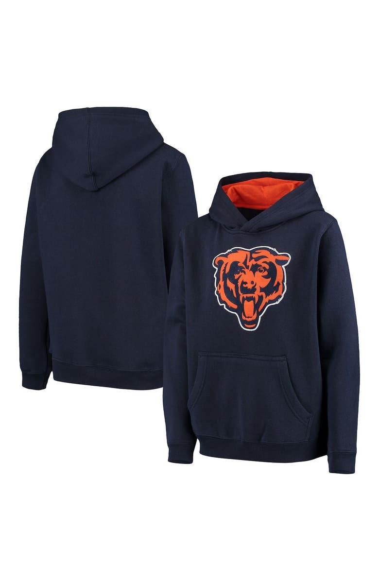 Outerstuff Youth Navy Chicago Bears Fan Gear Prime Pullover Hoodie, Main, color, 