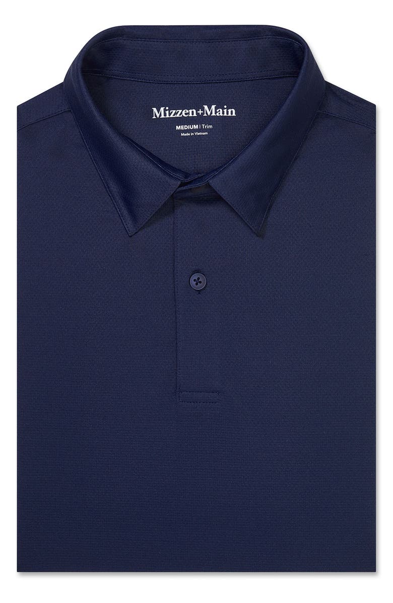 Mizzen+Main Halyard Trim Fit Print Polo, Alternate, color, Navy