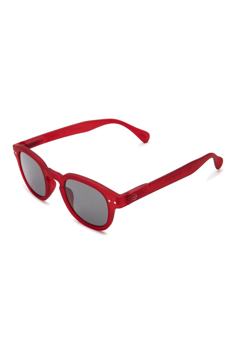 Round Sunglasses, Alternate, color, RED