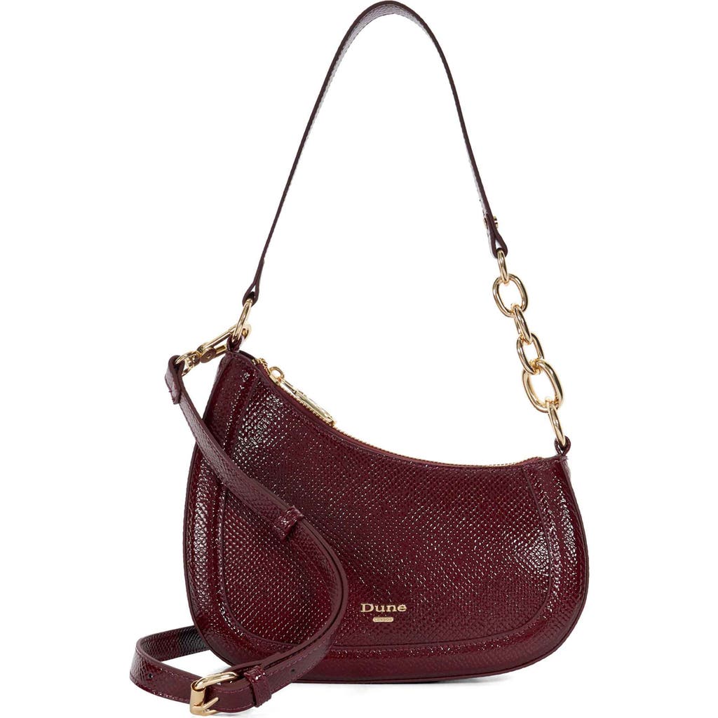 Dune London Direction Faux Leather Shoulder Bag In Purple