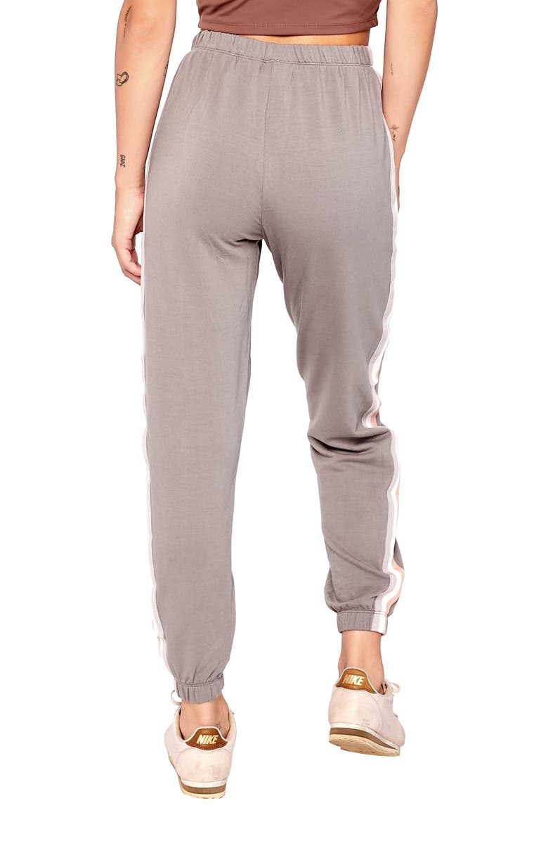 Rebody Active Homebase Fleece Sweatpants, Alternate, color, Sage/Stripe