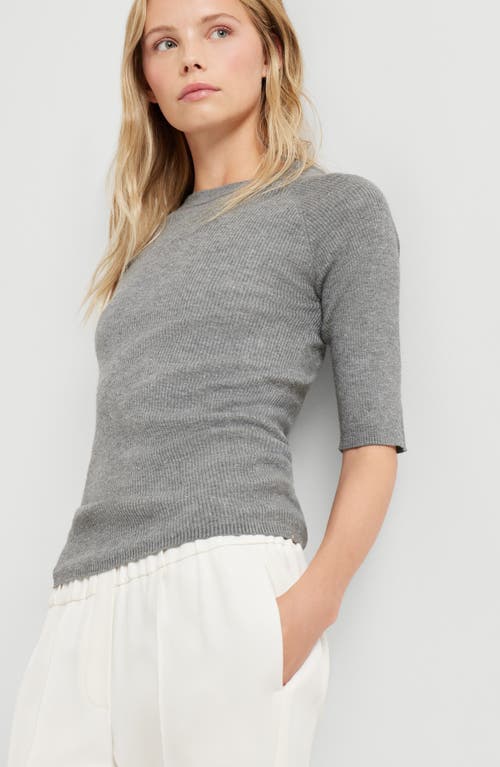 Brunello Cucinelli Sparkling Cashmere Sweater In Gray