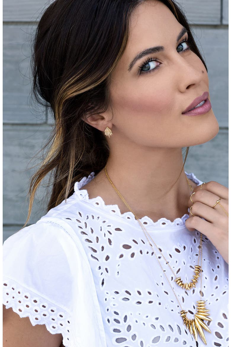 'Behati' Stud Earrings, Alternate, color, GOLD