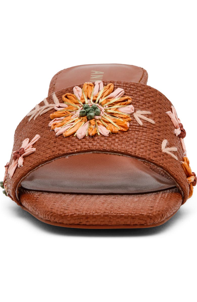 Anne Klein Dolls Block Heel Sandal, Alternate, color, Brown Raffia