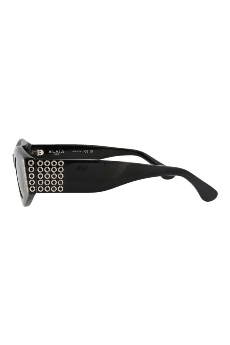 51mm Polarized Round Sunglasses, Alternate, color, BLACK BLACK GREY