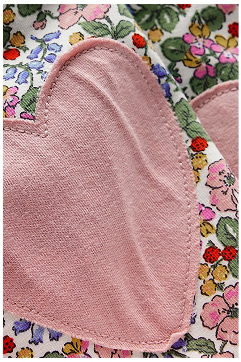 Kids' Floral Heart Appliqué Cotton Leggings, Alternate, color, SOFT IVORY BERRY FLORAL