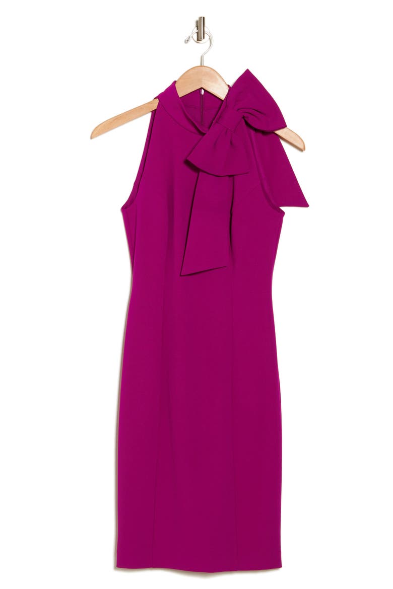 Neck Tie Sleeveless Dress, Alternate, color, BERRY