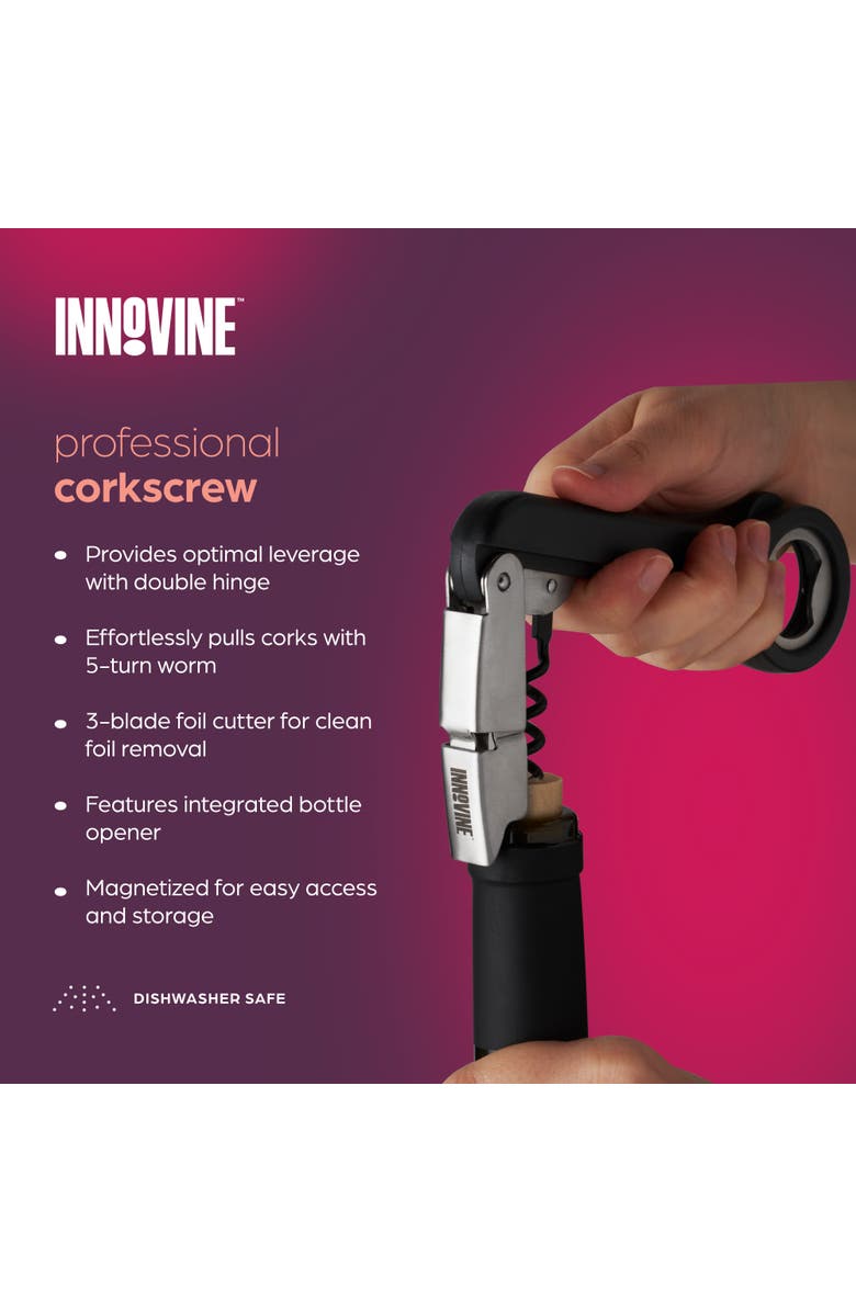 Innovine Professional Corkscrew, Alternate, color, Grey