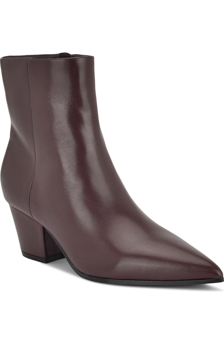 Nine West Savie Block Heel Bootie, Main, color, Dark Red