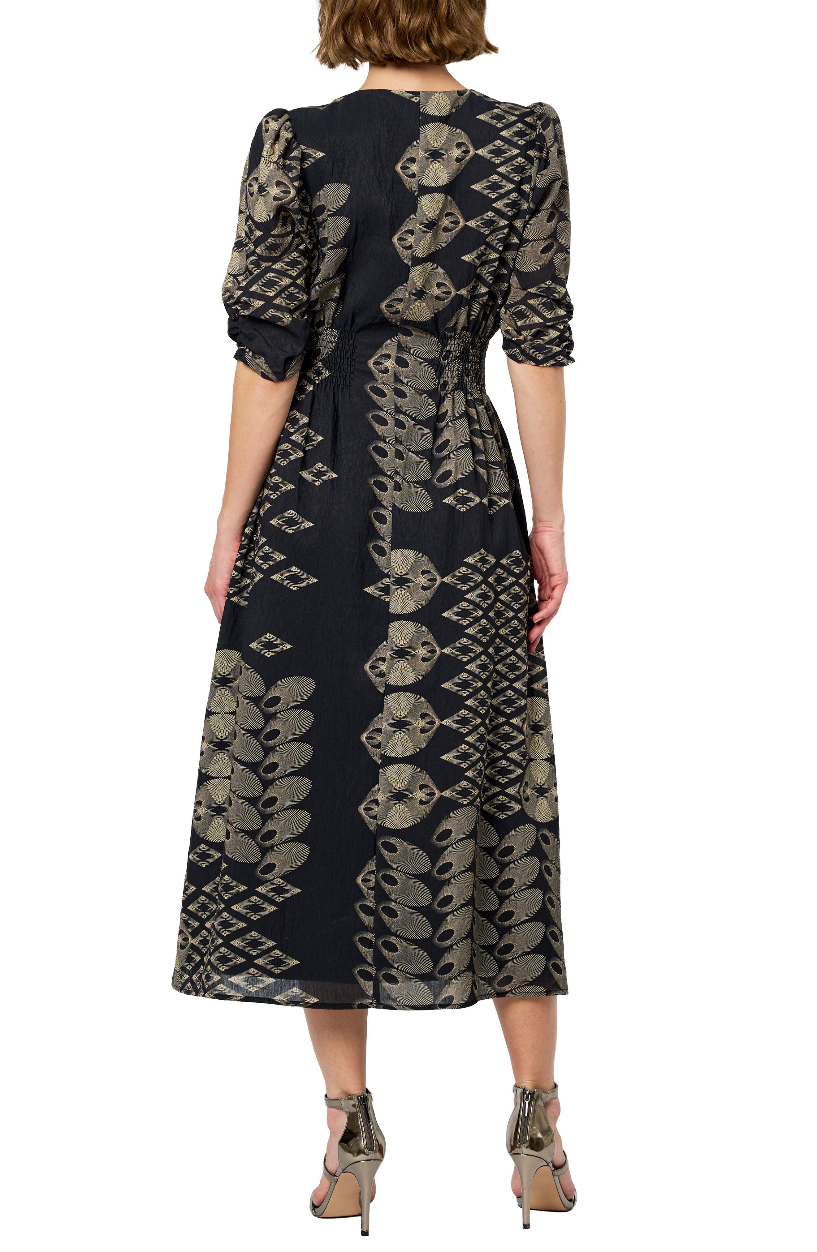 Biarritz Abstract Mixed Print Dress - image 2
