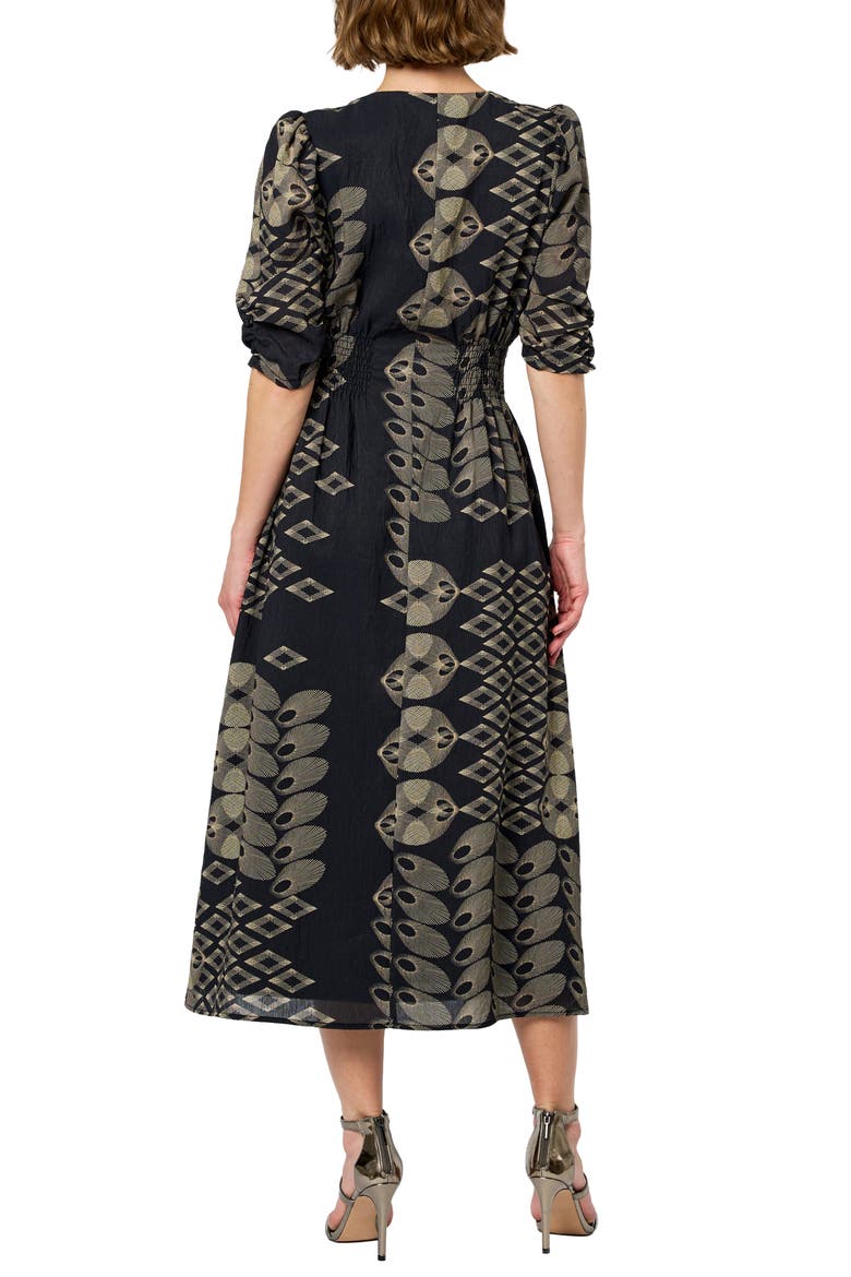 Biarritz Abstract Mixed Print Dress, Alternate, color, BLACK MULTI