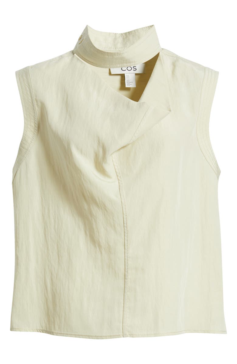 COS Sleeveless Cowl Neck Top, Alternate, color, Green Dusty Light