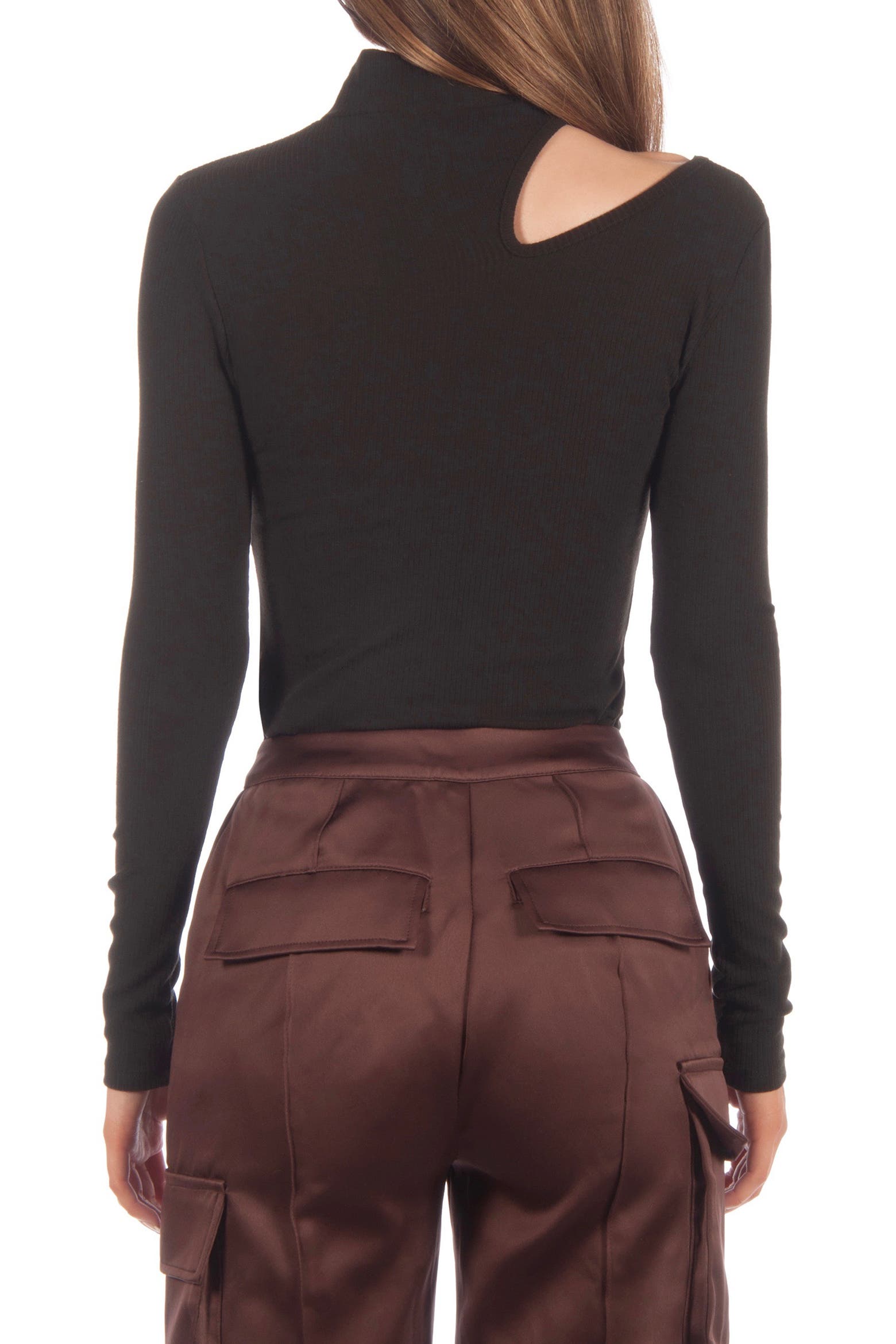Water Main Laying Machine FOUNDIST Asymmetrical Cut-out Mock Neck Blouse (Women) | Nordstromrack