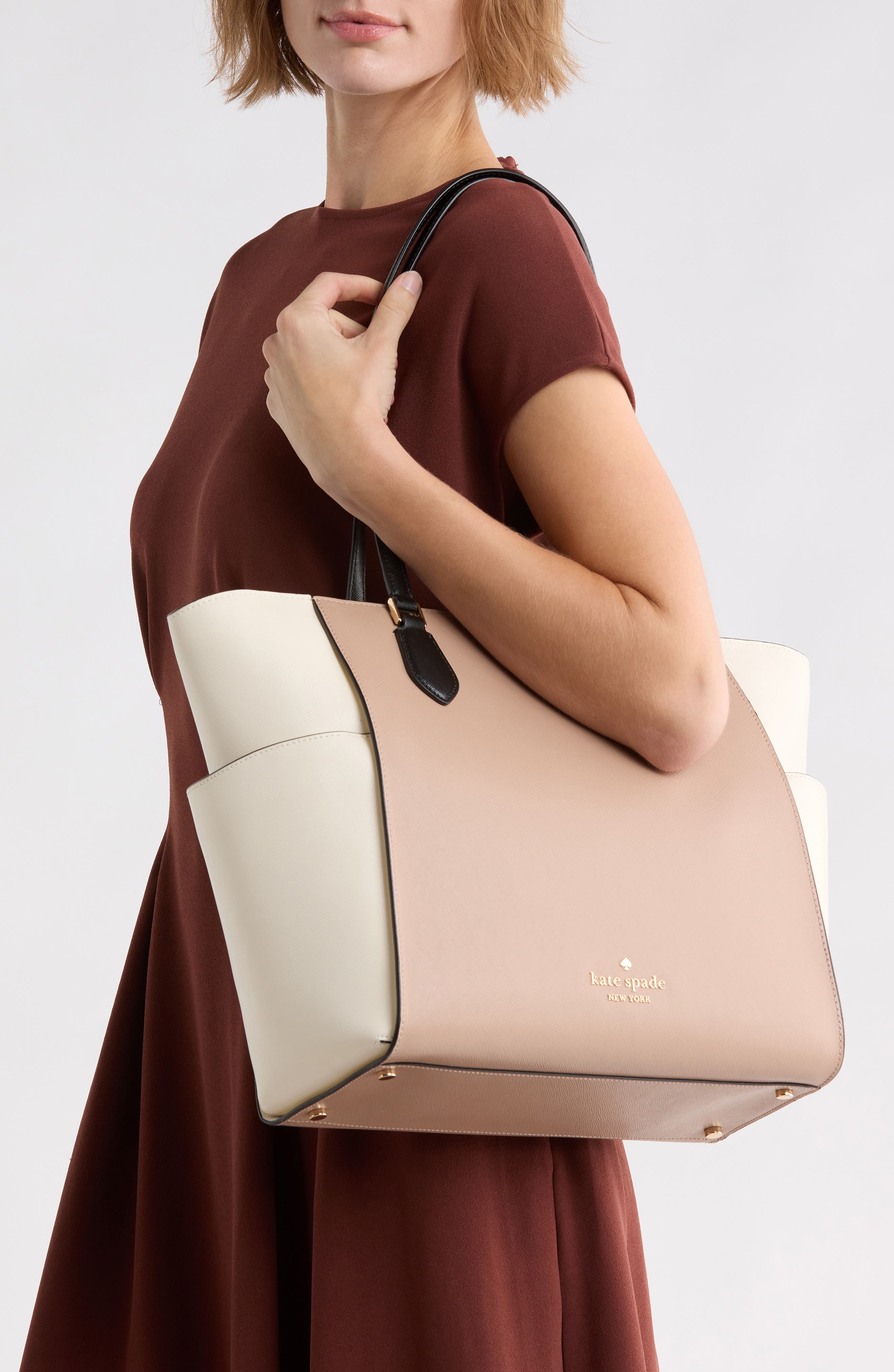 madison laptop tote bag, Alternate, color, TOASTED HAZELNUT MULTI