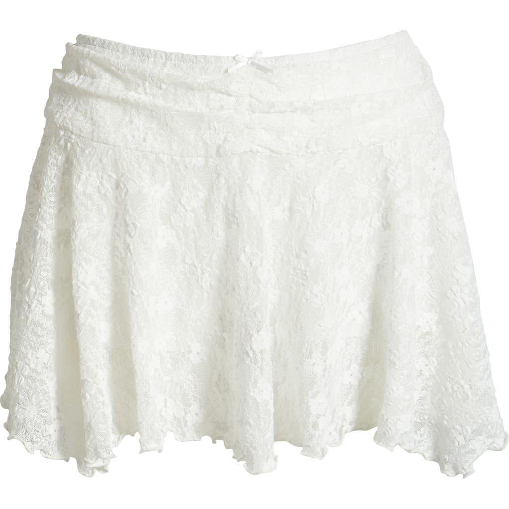 Bp. Lace Miniskort In White Blanc