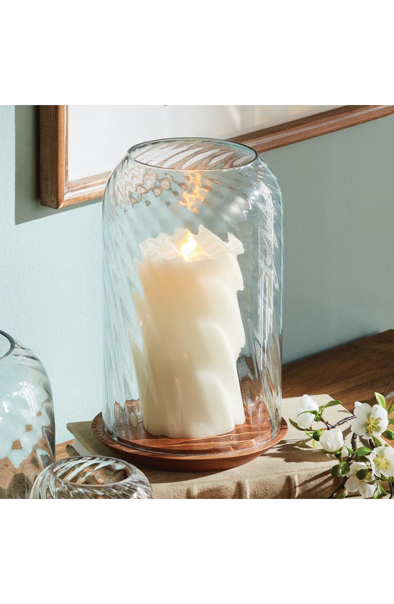 Napa Home & Garden Nira Hurricane Candle Holder Large, Alternate, color, Brown