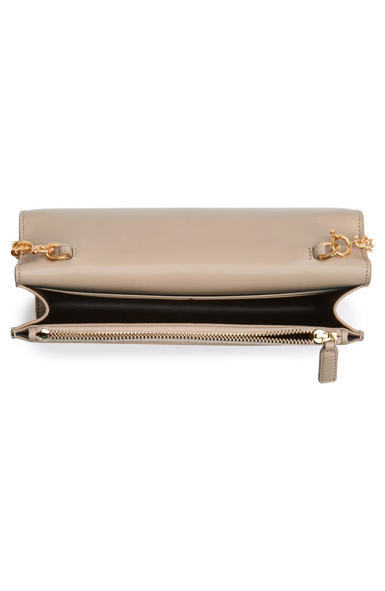 Saint Laurent Small Monogram Calfskin Leather Wallet on a Chain, Alternate, color,