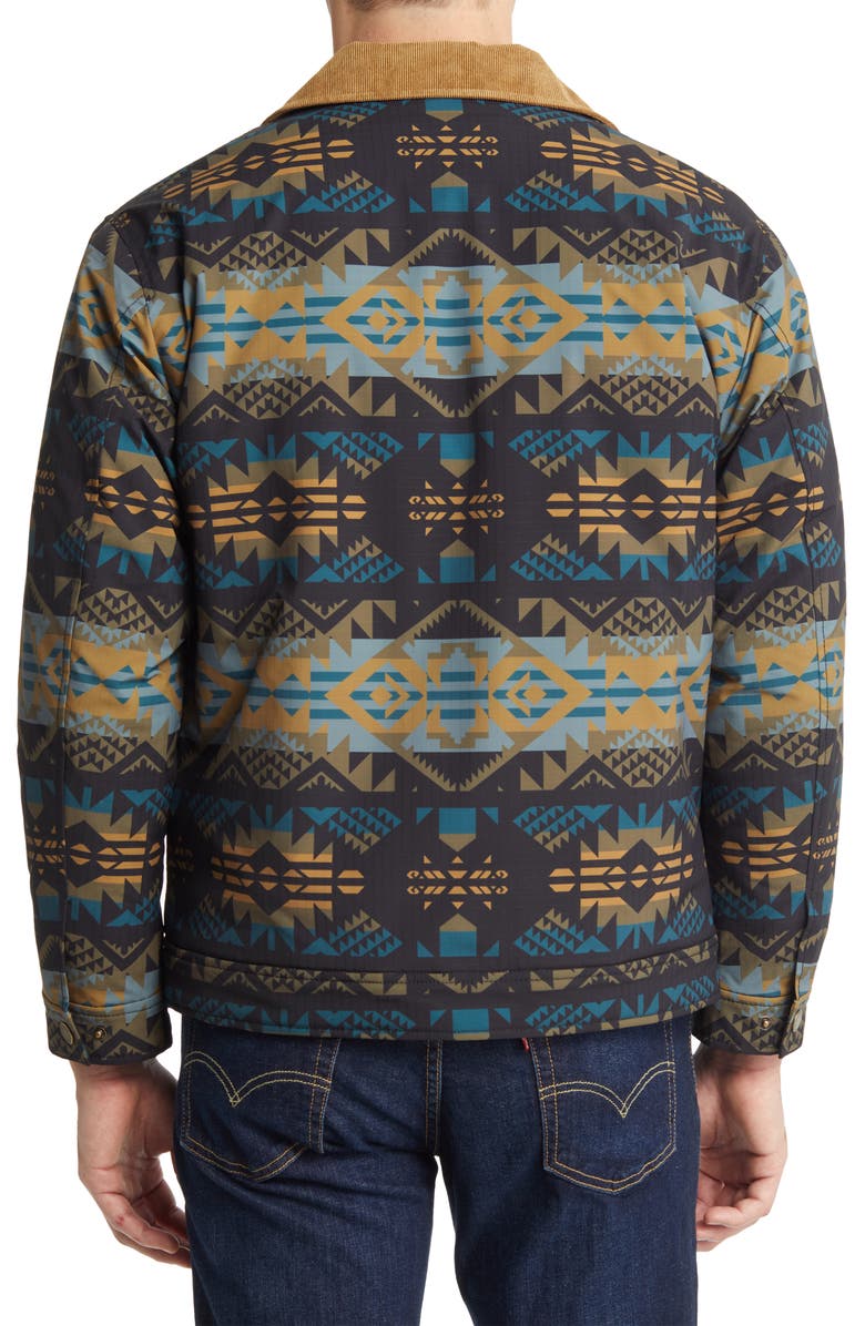 Pendleton Pedro Stadium Trucker Jacket with Faux Shearling Lining, Alternate, color,
