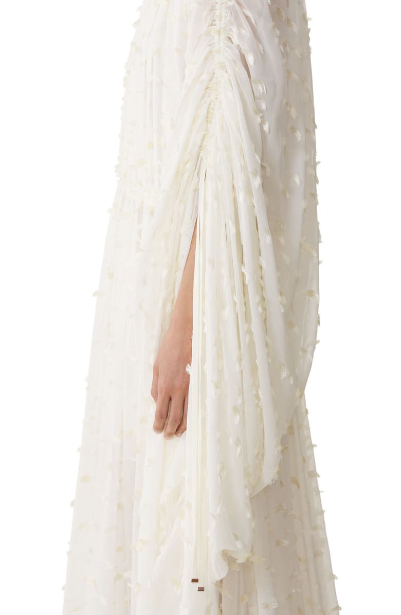 Lanvin Long Dress In Plumetis Silk, Alternate, color, White/Ivory