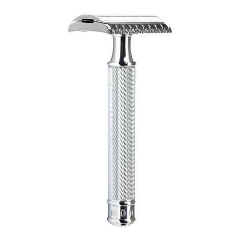 Traditional Chrome Safety Razor - Open Comb
