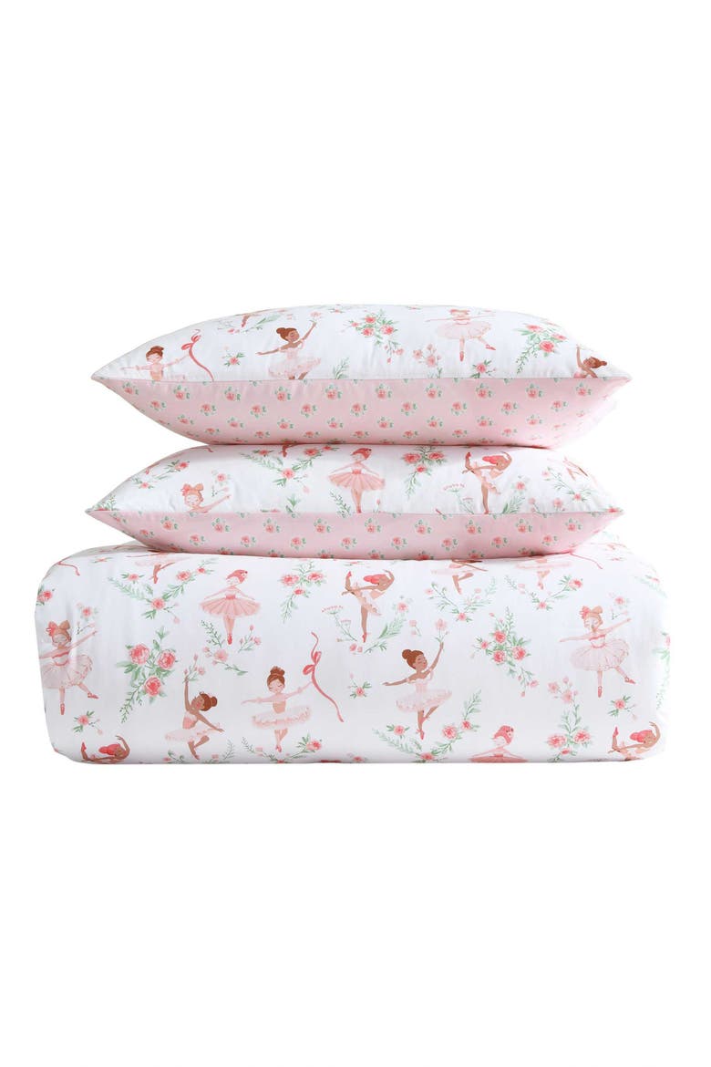 Ballerina Divas 3-Piece Twin Microfiber Comforter & Sham Set, Main, color, PINK