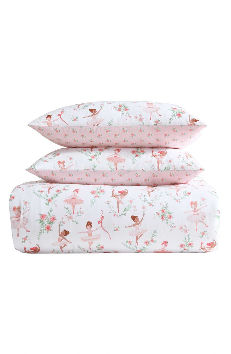 Laura Ashley Ballerina Divas 3-Piece Twin Microfiber Comforter & Sham Set, Main, color, Pink