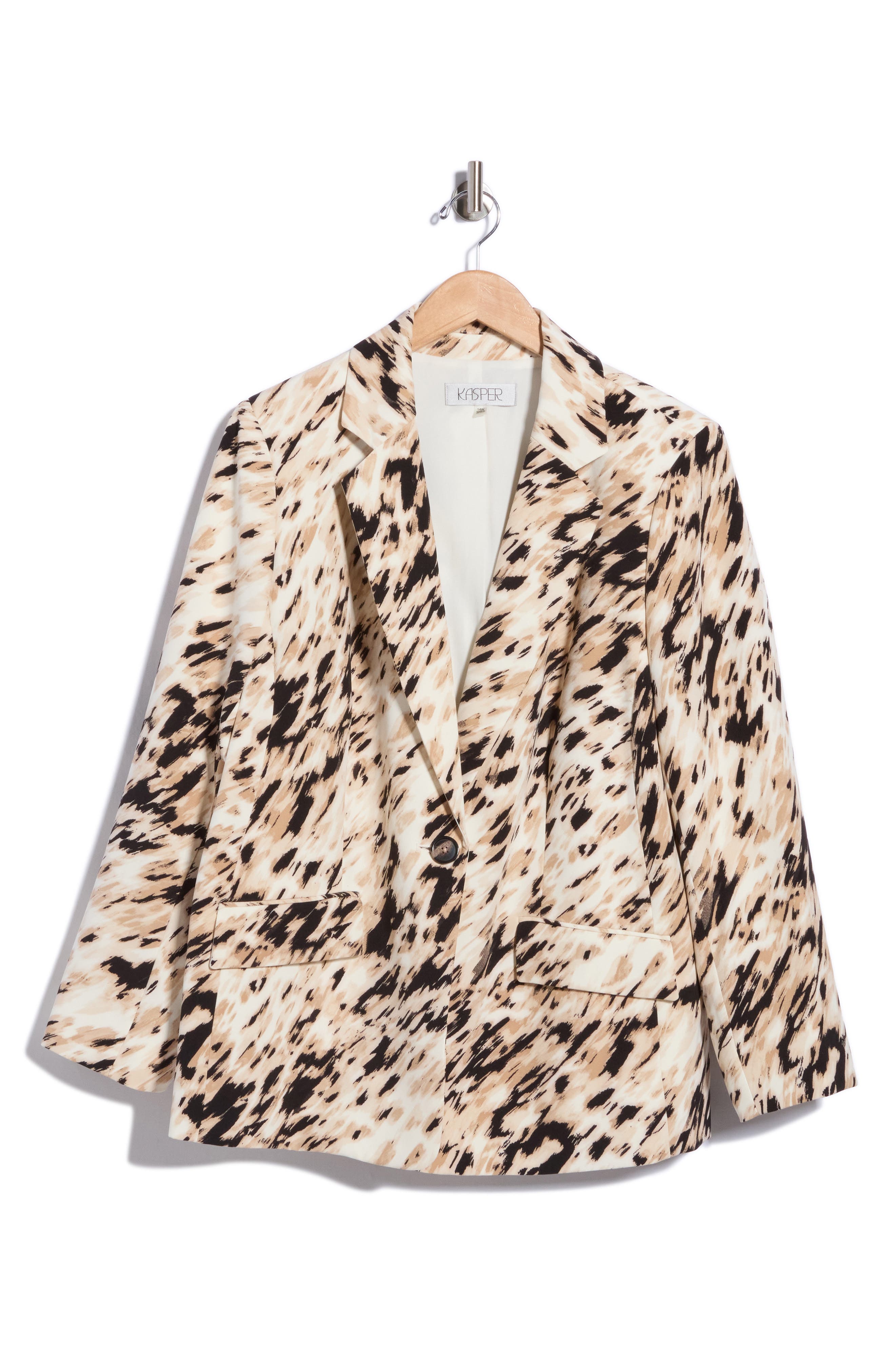 One-Button Notch Lapel Blazer
