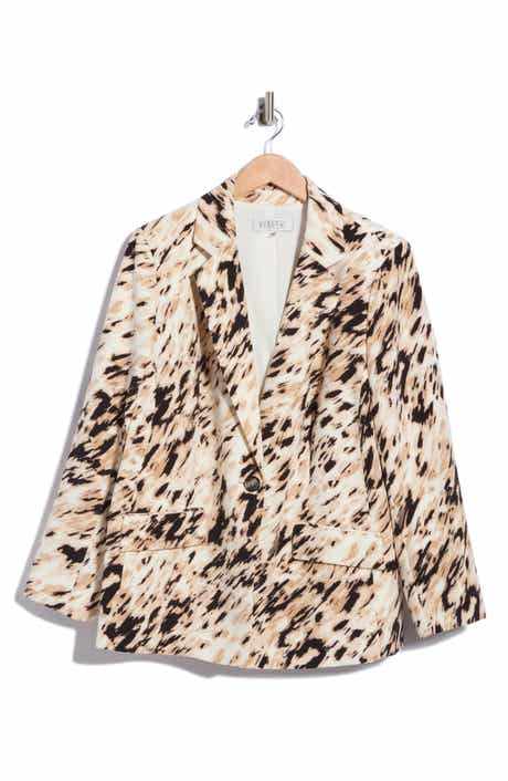 One-Button Notch Lapel Blazer