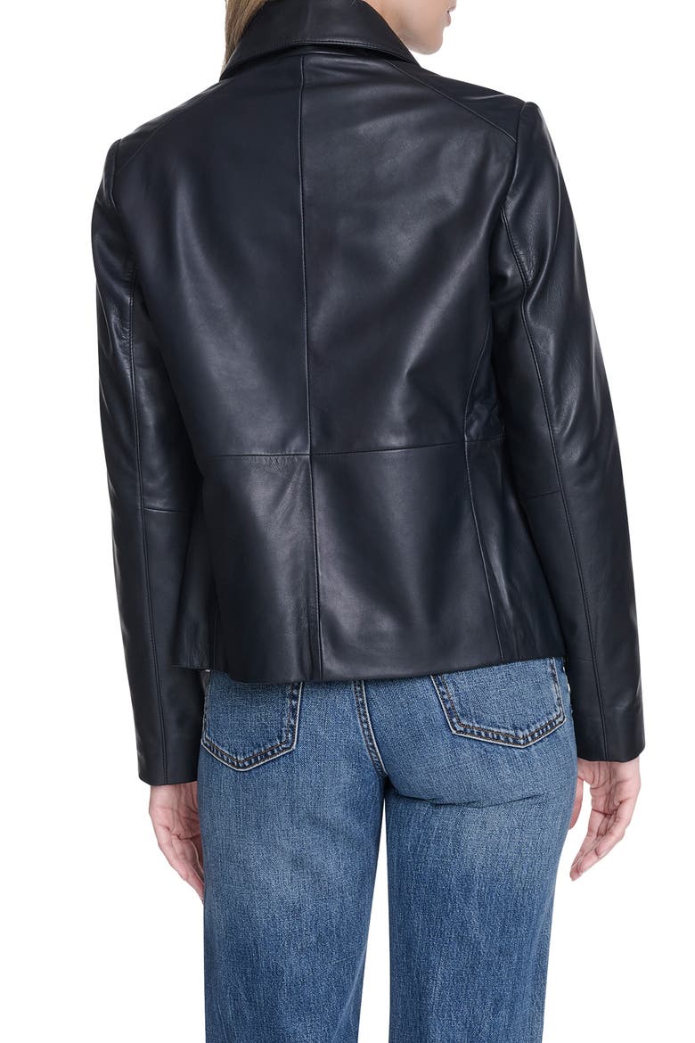 Leather Jacket, Alternate, color, NAVY