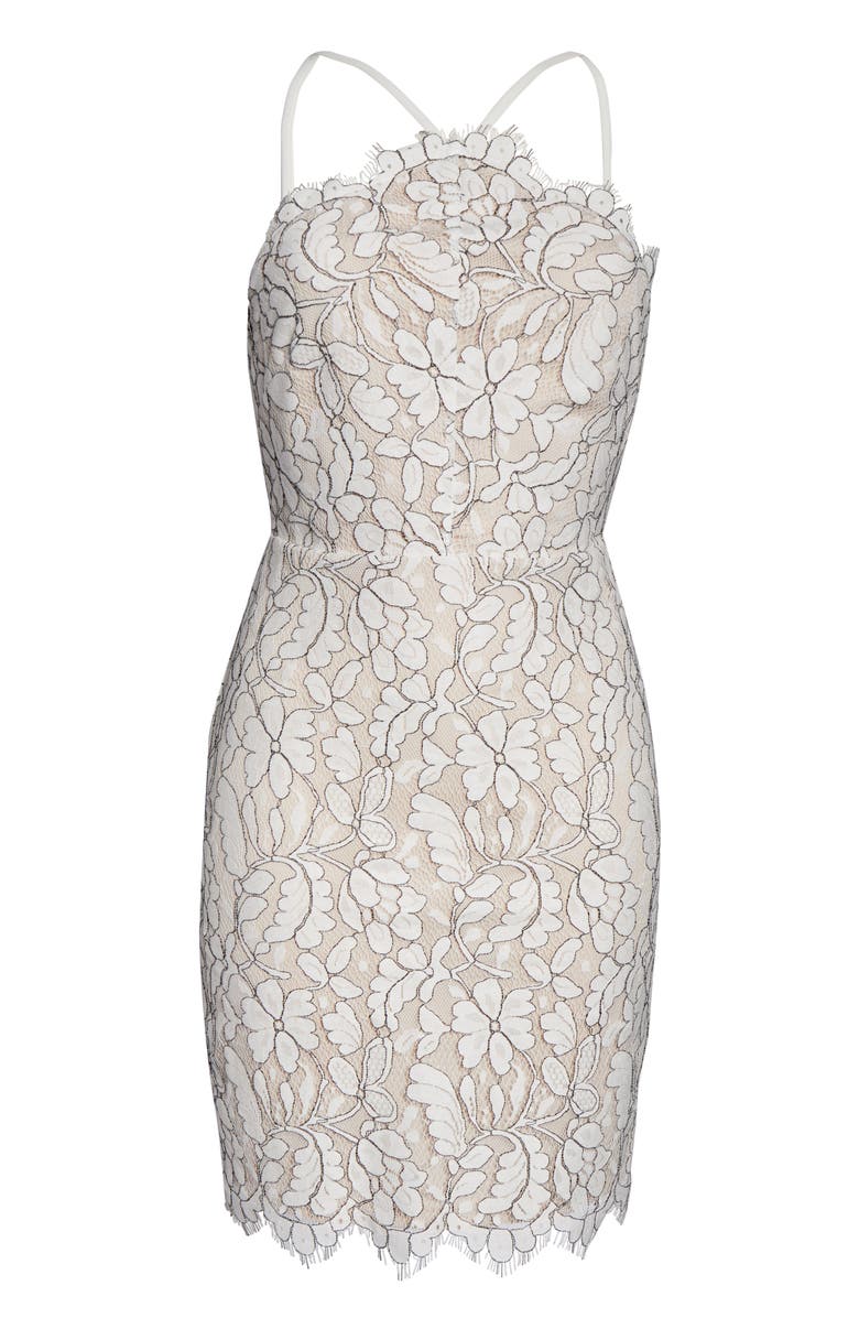 Lulus Delicate Darling Lace Minidress, Alternate, color, Ivory/ Beige