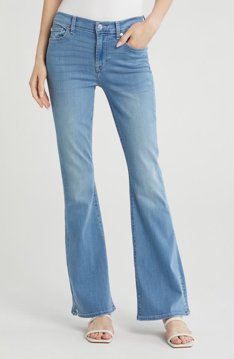 7 For All Mankind Ali Split Hem High Waist Flare Jeans, Main, color,