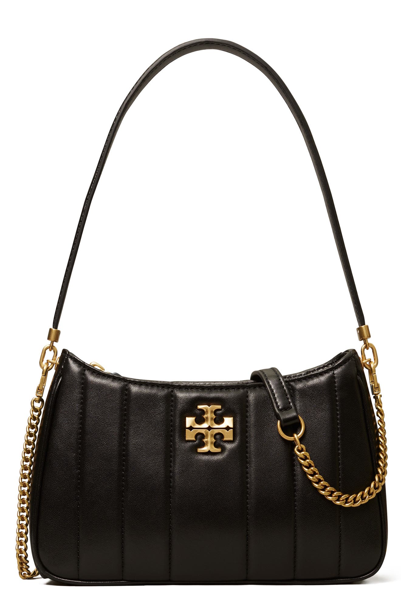 Tory Burch Kira Mini Quilted Leather Satchel, Main, color, 