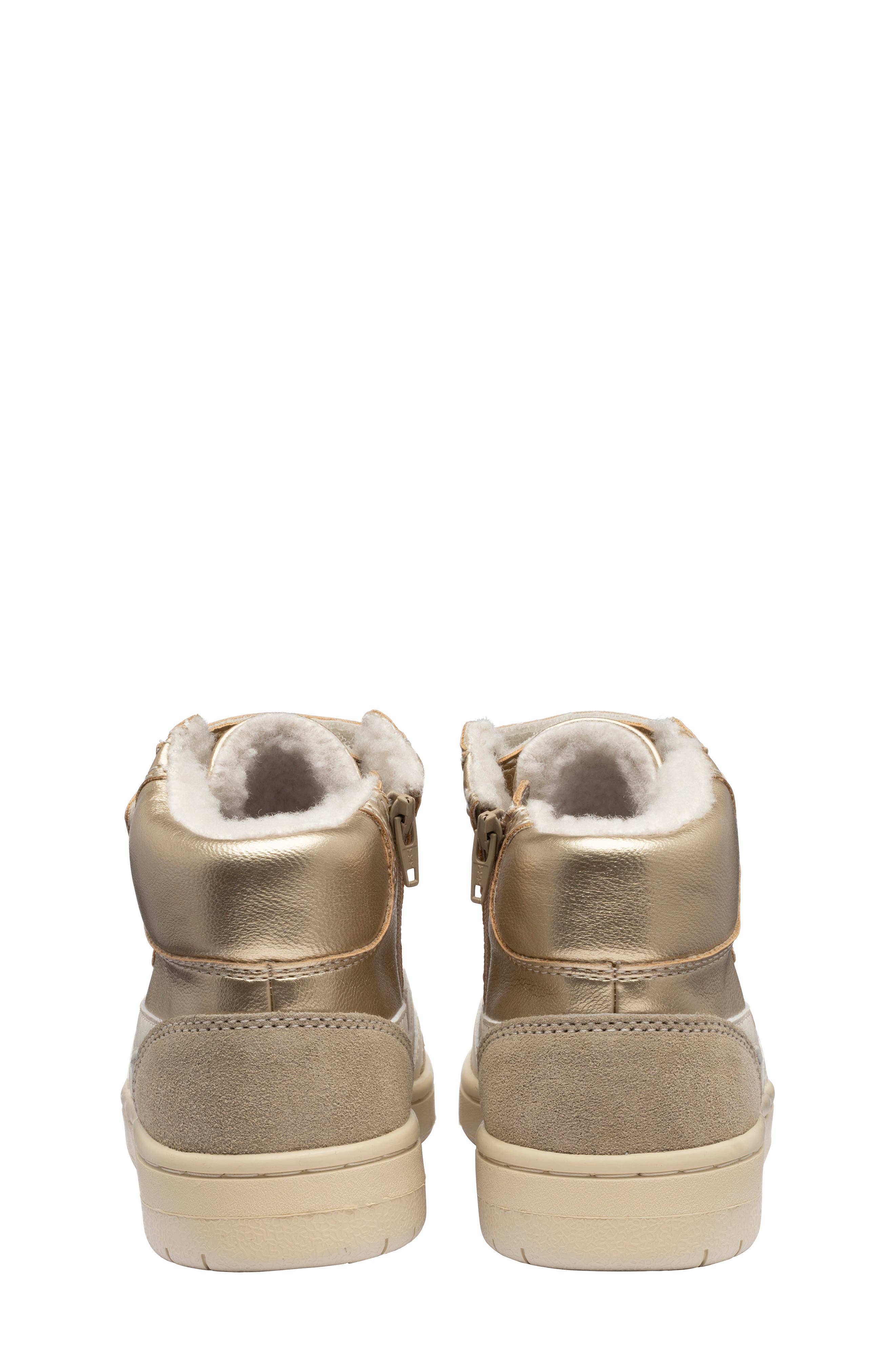 Kids' Talon Glimmer High Top Sneaker, Alternate, color, GOLD/ OFF WHITE