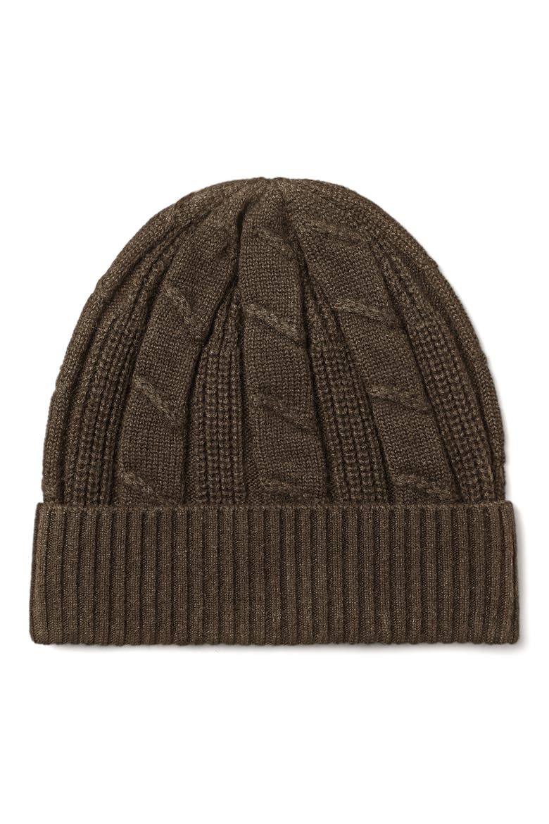 Cashmere Beanie, Main, color, DARK OLIVE GREEN