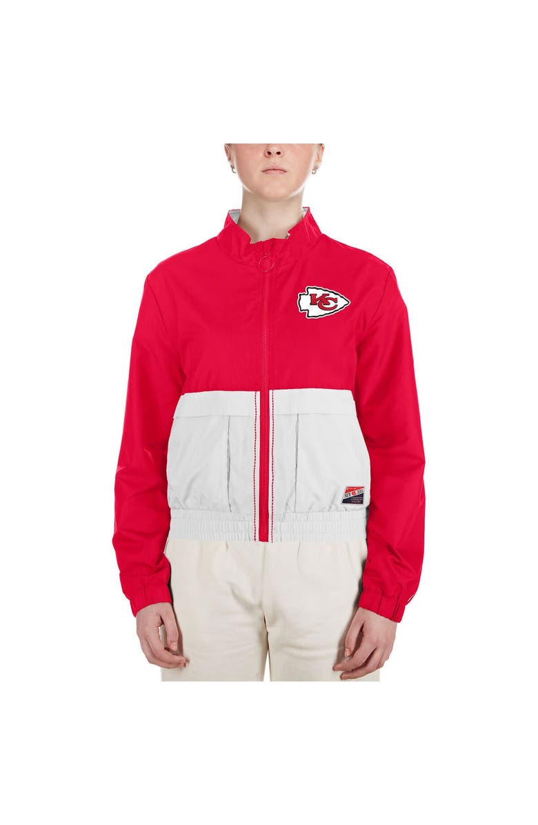 New Era Women's New Era Red Kansas City Chiefs Color Block Full-Zip Windbreaker Jacket, Alternate, color,
