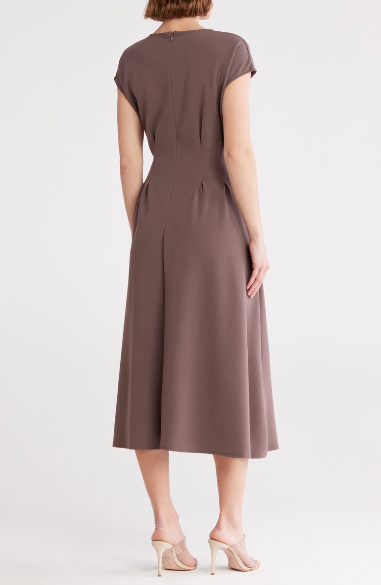 Pleated Waist Knit A-Line Dress